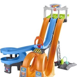 Hot Wheels Thrilling Orange and Blue Track Playset